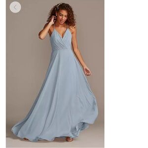 David’s Bridal - spaghetti strap full skirt bridesmaid dress